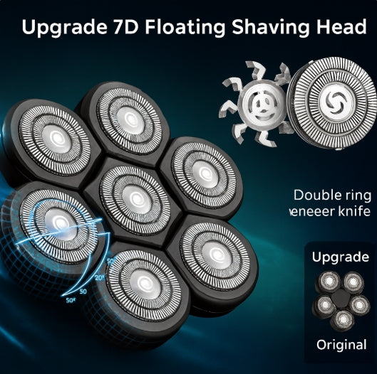 KENSEN 5 en 1 rasoir électrique 7D tête