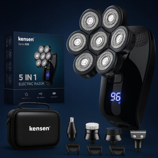 KENSEN 5 en 1 rasoir électrique 7D tête